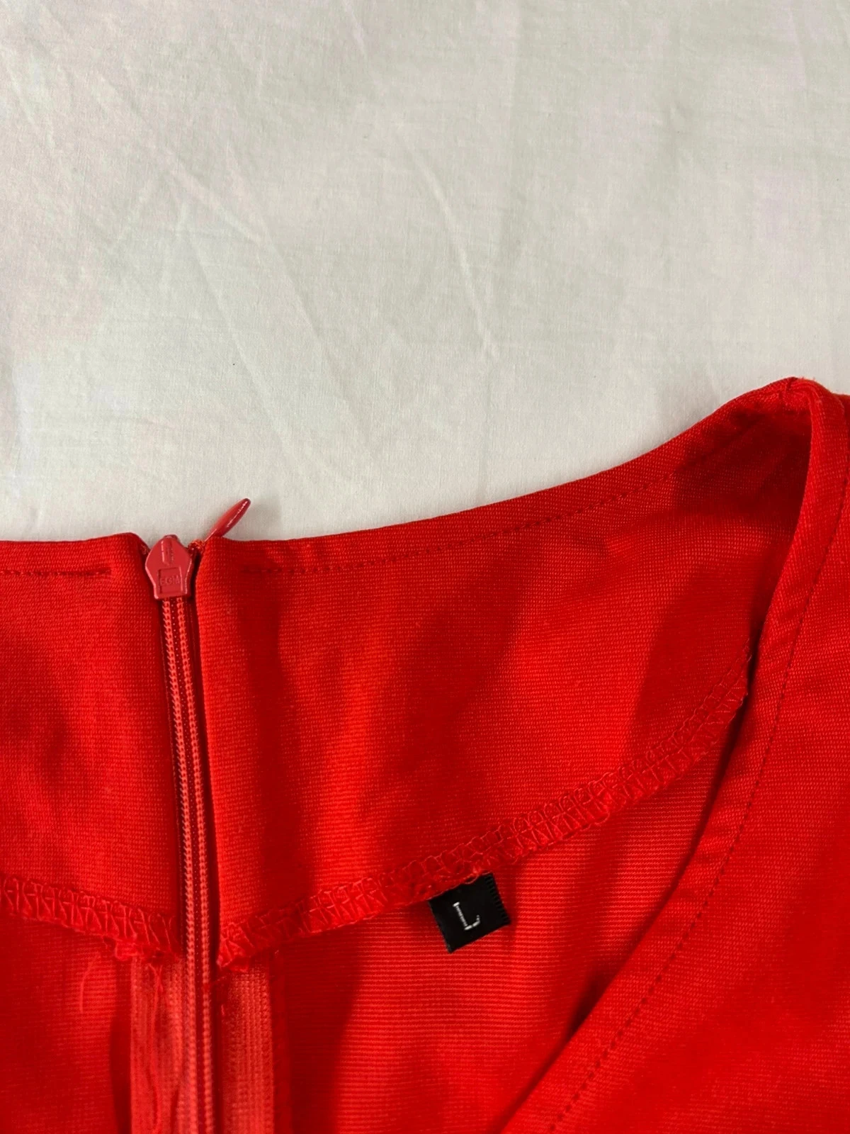 Vintage korte rode jurk – photo 6